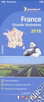 France. Route planning. Grands itinéraires 2018 1:1.000.000 libro