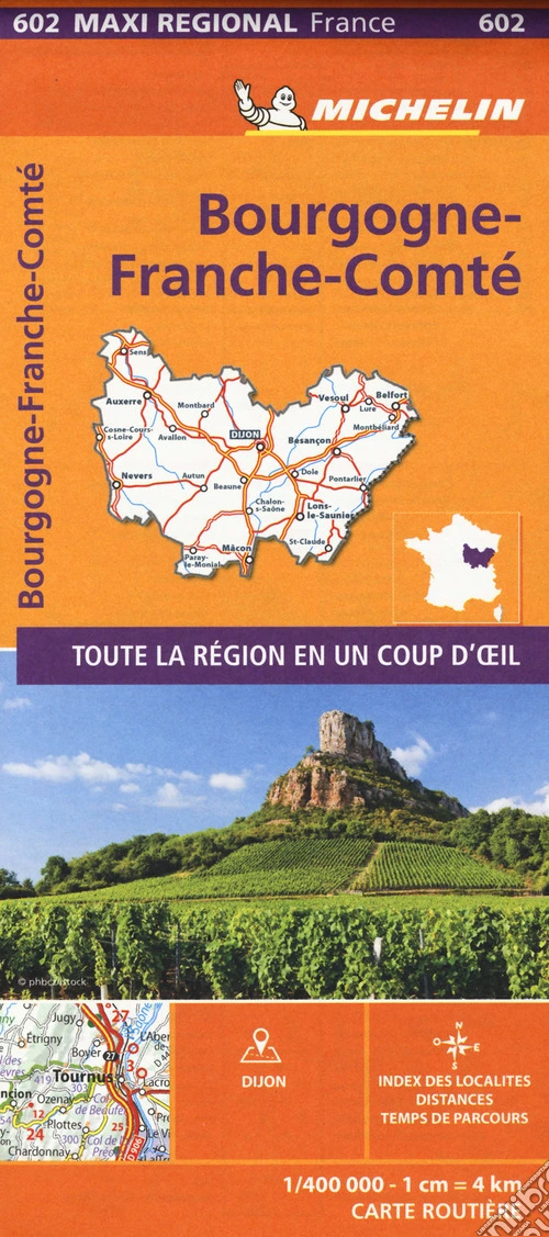 Bourgogne-Franche-Comté 1:400.000
