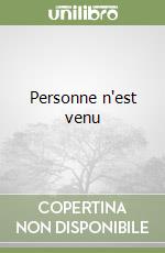 Personne n'est venu libro