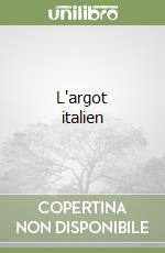 L'argot italien libro