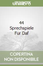 44 Sprechspiele Fur Daf libro