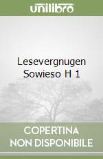 Lesevergnugen Sowieso H 1 libro