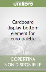 Cardboard display bottom element for euro-palette libro