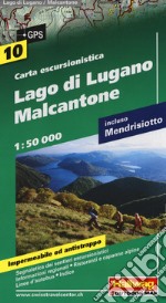 Lago di Lugano, Malcantone 1:50.000. Carta escursionistica libro