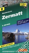 Zermat 1:50.000. Carta escursionistica libro