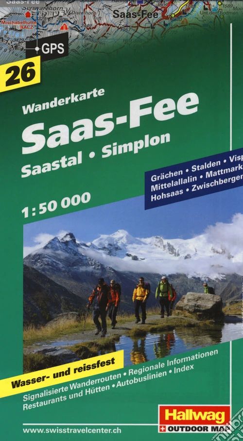 Saas-Fee 1:50.000. Carta escursionistica
