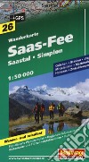 Saas-Fee 1:50.000. Carta escursionistica libro