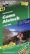 Goms Aletsch 1:50.000. Carta escursionistica libro