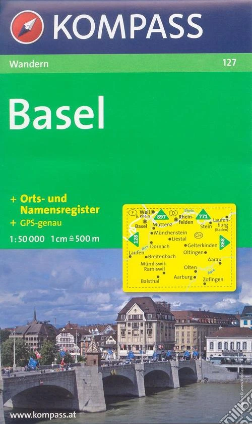 Carta escursionistica e stradale n. 127. Basel. Adatto a GPS. Digital map. DVD-ROM