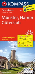 Carta cicloturistica n. 3051. Munster, Hamm, Guthersloh 1:70.000. Adatto a GPS. Digital map. DVD-ROM libro