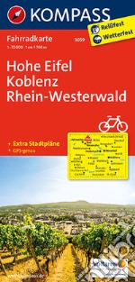 Carta cicloturistica n.3059. Hohe Eifel, Koblenz, Rhein-Westerwald 1:70.000. Adatto a GPS. Digital map. DVD-ROM libro