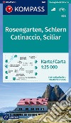 Carta escursionistica n. 628. Catinaccio, Sciliar-Rosengarten, Schlern 1:25.000 libro