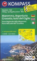 Carta escursionistica n. 2470. Maremma, Argentario, Grosseto, Isola del Giglio. Adatto a GPS. Digital map. DVD-ROM libro