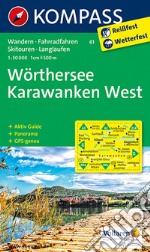 Wanderkarte n. 61. Wörthersee-Karawanken West libro