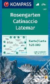 Carta escursionistica n. 629. Catinaccio, Latemar-Rosengarten 1:25.000. Ediz. bilingue libro