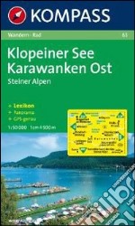 Carta escursionistica n. 65. Austria. Carinzia. Klopeiner See, Karawanken Ost 1:50.000. Con carta panoramica. Adatto a GPS. DVD-ROM digital map. Ediz. bilingue libro