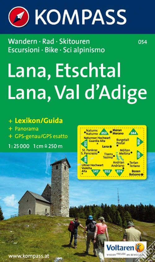 Carta escursionistica n. 054. Lana 1:25.000