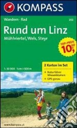 Carta escursionistica n. 202. Austria. Ad est delle Alpi. Vienna... Mühlviertel, Linz, Wels, Steyr 1:50.000 (set con due carte). Adatto a GPS. DVD-ROM digital map. Ediz. bilingue libro