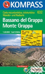 Carta escursionistica n. 632. Trentino, Veneto. Bassano del Grappa, monte Grappa 1:25.000. Adatto a GPS. Digital map. DVD-ROM libro