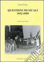 Questioni musicali 1932-1959 libro