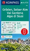 Carta escursionistica n. 076. Val Gardena, Alpe di Siusi 1:25.000 Ediz. italiana, tedesca e inglese libro