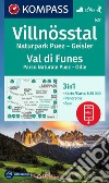 Carta escursionistica Kom 627. Villnösstal, Val di Funes. Con carta escursionistica libro