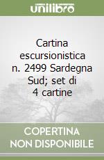 Cartina escursionistica n. 2499 Sardegna Sud; set di 4 cartine libro