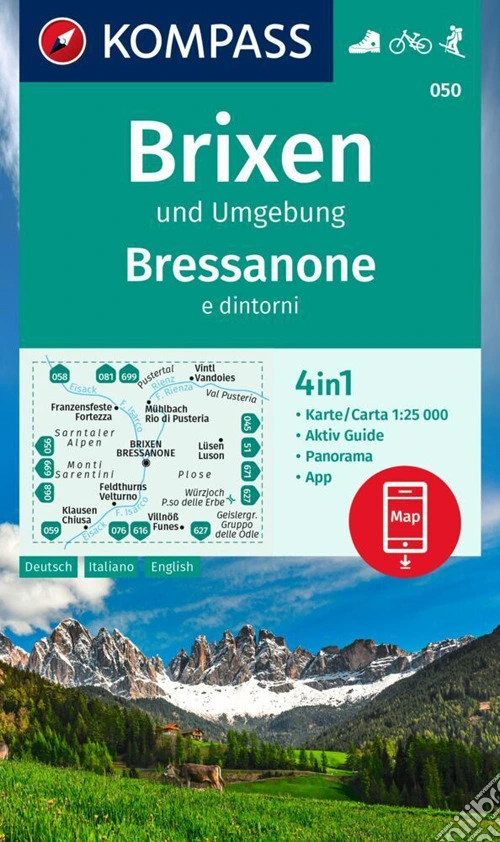 Carta escursionistica n. 050. Bressanone e dintorni