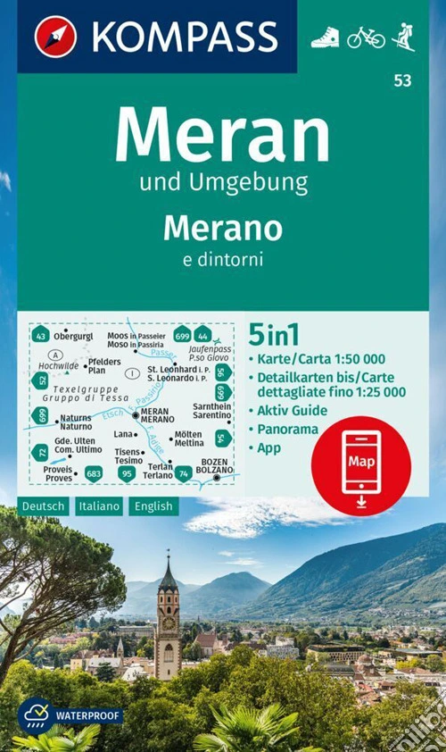Carta escursionistica n. 53. Merano e dintorni. Ediz. multilingue