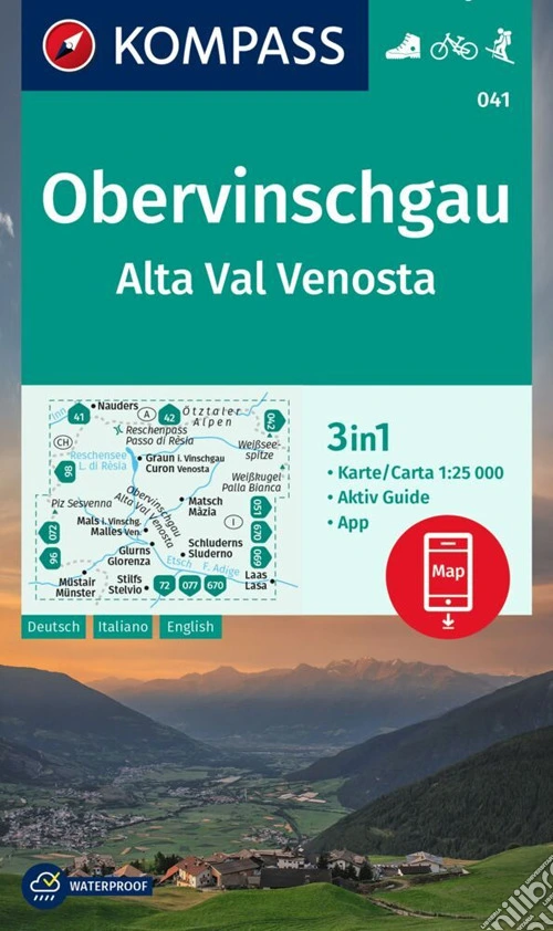 Carta escursionistica n. 041. Alta Val Venosta. Ediz. multilingue