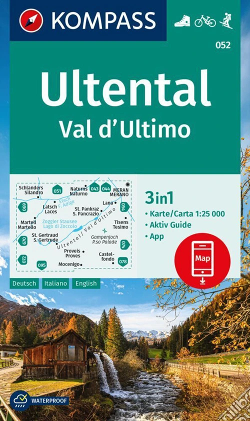 Carta escursionistica n. 052. Val d'Ultimo. Ediz. multilingue