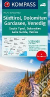 Carta stradale n. 259. Alto Adige, Dolomiti, Lago di Garda, Venezia. Ediz. multilingue libro