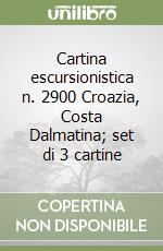 Cartina escursionistica n. 2900 Croazia, Costa Dalmatina; set di 3 cartine libro
