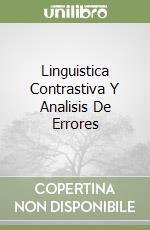 Linguistica Contrastiva Y Analisis De Errores libro