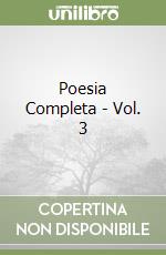 Poesia Completa - Vol. 3 libro