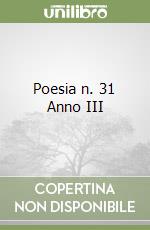 Poesia n. 31 Anno III libro
