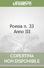 Poesia n. 33 Anno III libro