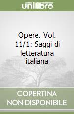 Opere. Vol. 11/1: Saggi di letteratura italiana