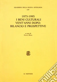 1975-1995. I beni culturali vent'anni dopo: bilancio e prospettive. Atti della Giornata di studi (Roma, 6 febbraio 1996) libro