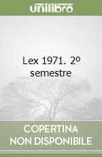 Lex 1971. 2º semestre libro