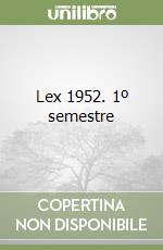 Lex 1952. 1º semestre libro