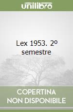 Lex 1953. 2º semestre libro