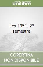 Lex 1954. 2º semestre libro