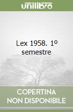 Lex 1958. 1º semestre libro