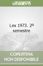 Lex 1973. 2º semestre libro
