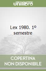 Lex 1980. 1º semestre libro