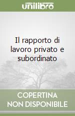 Il rapporto di lavoro privato e subordinato libro