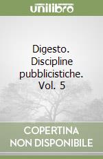 Digesto. Discipline pubblicistiche. Vol. 5