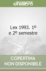 Lex 1993. 1º e 2º semestre libro