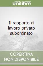 Il rapporto di lavoro privato subordinato libro